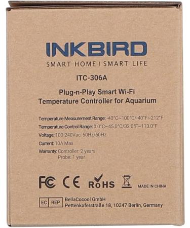 Inkbird ITC-306A-WiFi Aquarium Temperature Controller for Marine Tank - Dual Heating Socket Thermostat for Fish, Shrimp, Tortoise - No Timer - Buy Online on GoSupps.com