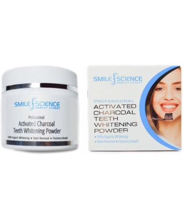 Smile Science Harley Street Professional Activated Charcoal Teeth Whitening Powder - Buy Online on GoSupps.com