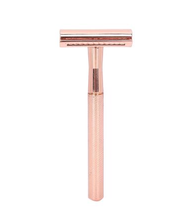 EVTSCAN Men Manual Razor - Zinc Alloy Non-Slip Double Edge Razor with Blade in Rose Gold | Premium Shaving Experience - Buy Online on GoSupps.com