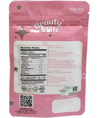 Buy You Glow Babe Beauty White 4 in 1 Glutathione Capsules - 30 Count | International Shipping Available - Buy Online on GoSupps.com