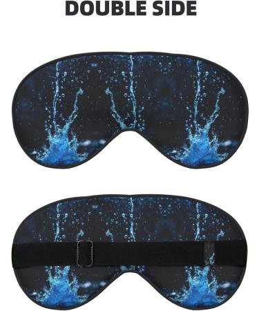 SSIMOO Tranquil Water Print Double-Sided Eye Mask | Soft Light Blocking Eye Cover for Better Sleep Quality - Black - Buy Online on GoSupps.com