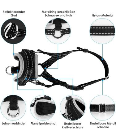 Nasjac Soft Dog Muzzle for Medium & Large Breeds | Adjustable Anti-Bark & Chewing Prevention | Durable & Comfortable Design - Buy Online on GoSupps.com
