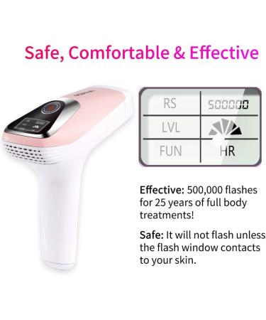 Laser Hair Removal Device with 500000 Light Pulses for Women & Men - IPL Hair Remover for Face, Body, Bikini Line, Armpits, Arms, Legs - Corded Functionality - Buy Online on GoSupps.com