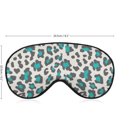 Cheetah Print Blue Sleep Mask for Women | Adjustable Eye Shades Cover with Elastic Strap - Best Sleep Accessory - Buy Online on GoSupps.com