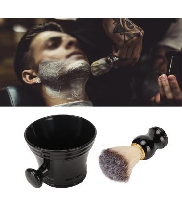 Soft Synthetic Bristle Shaving Brush | Black Barber Bowl Tool for Perfect Shave | International Shipping Available - Buy Online on GoSupps.com