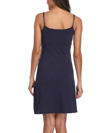 Materntiy Nursing Nightdress in Navy - Comfortable Pregnancy and Breastfeeding Hospital Gown - Buy Online on GoSupps.com