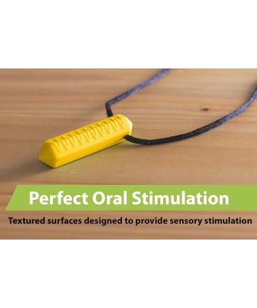 Buy Tilcare Chew Chew Chew Sensory Chewing Necklace | Durable Silicone Chewable Jewelry for Kids & Adults | Perfect for Autism | Available in Peach Yellow & Rose - Buy Online on GoSupps.com