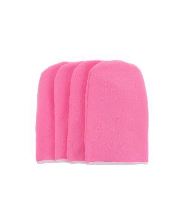 DOITOOL 2 Pairs Bath Treatment Mitt Insulated Gloves Hand Spa Cover Hand Treatment Mitts Paraffin Wax Gloves Manicure Tools Pink Care