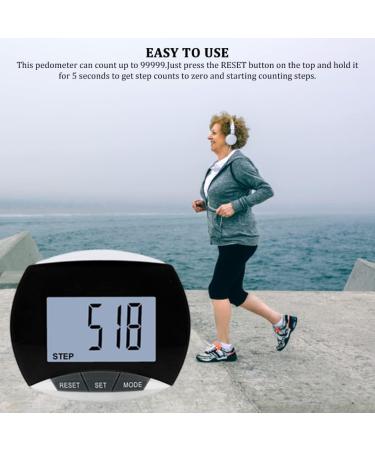 3D Walking Pedometer with Clip and Lanyard - Accurate Step Counter with Large Display in Black - Buy Online on GoSupps.com