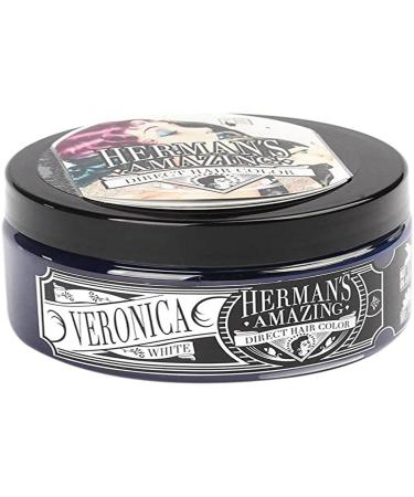 Herman's Amazing Direct Hair Color - White Hair Color - Semi Permanent Hair Color - Hair color White - Dye White Hair - Veronica White 115 ml