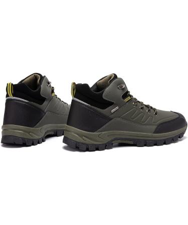 HIKLDK Men's Lightweight Ankle Hiking Boots - Breathable & Non-Slip Trekking Shoes for Outdoor Activities (Size 12, Green) - Buy Online on GoSupps.com