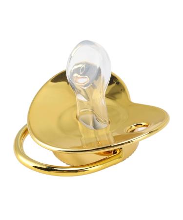 Gientan Baby Pacifier - Heart Shaped with Shiny Rhinestones - Soft Light Pacifier for Babies (M Gold) | International Shipping Available - Buy Online on GoSupps.com