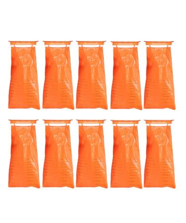 10 Pieces Emesis Bags MoreChioce 1000ml Vomit Bags Disposable Emesis Bags Portable Travel Garbage Bags Leak Resistant Car Sickness Bag Nausea Bags Orange