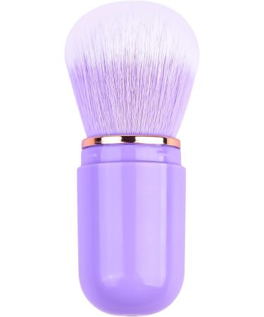 Retractable Kabuki Brush Travel Makeup Brush Cute Capsule-shape Blush Brush Foundation Brush Suitable for Liquid Foundation Pressed Powder Contour Cream Purple - Buy Online on GoSupps.com