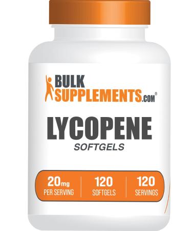 BulkSupplements.com Lycopene Softgels - Lycopene Supplement Antioxidants Supplement - Gluten Free 1 Softgel per Serving (20mg) 120 Softgels (Pack of 1)