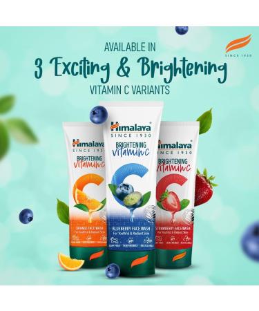 Himalayan Wellness Himalaya Brightening Vitamin C Blueberry Face Wash Brightening Facial Cleanser Remove Dull Skin 100 ml - Buy Online on GoSupps.com