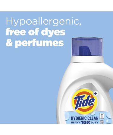 Tide Hygienic Clean Heavy Duty 10x Free Liquid Laundry Detergent - Unscented 59 Loads HE Compatible - 92 Fl Oz - International Shipping Available - Buy Online on GoSupps.com