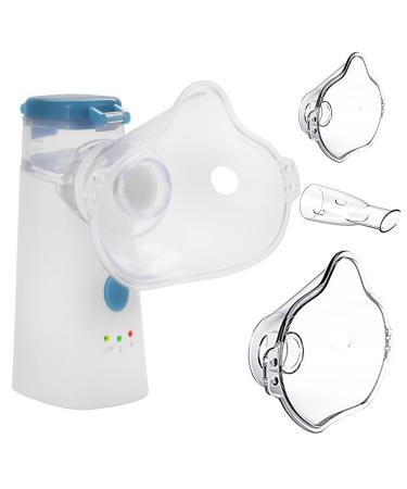 Portable Nebulizer, Effective for Breathing Treatment, OTC Ultrasonic Mesh Nebulizer Self-Cleaning Mode, with a Set of Kits for Travel and Home use for Adults White MAX-0.55mL/min