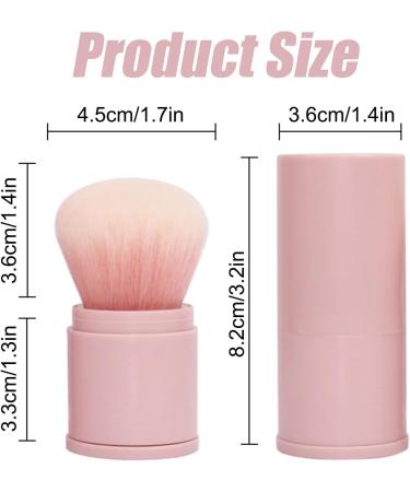 Retractable Blusher Brush with Cover Soft Powder Makeup Brush Portable Makeup Brush Liquid Cream Foundation Powder Brush Professional Concealer Brush Perfect for Travel (Naked pink) - Buy Online on GoSupps.com
