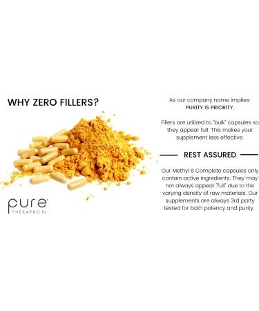 Pure TheraPro Rx Methyl B Complete - 120 Vegan Capsules, B Complex with Quatrefolic 5-MTHF, Methylcobalamin, B2, B6 & TMG - Buy Online on GoSupps.com