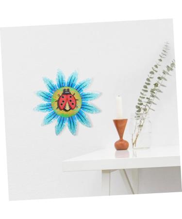 Artibetter Home Wall Ornament Iron Pendant Interior Decor Plant Signs Decor for Home Sunflower Home Decor Flower Wall Plaque Iron Craft Flower Wall Pendant 16x16cm Blue - Buy Online on GoSupps.com