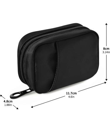 Naanle 7 Day Pill Box - Portable Travel Organizer Compact Black Vitamin Case with Zipper - Weekly Supplement Holder - Buy Online on GoSupps.com