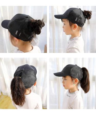 Kids Girls Glitter Mesh Baseball Cap Set | 4-Piece Trucker Dad Sun Visor Hats - Buy Online on GoSupps.com