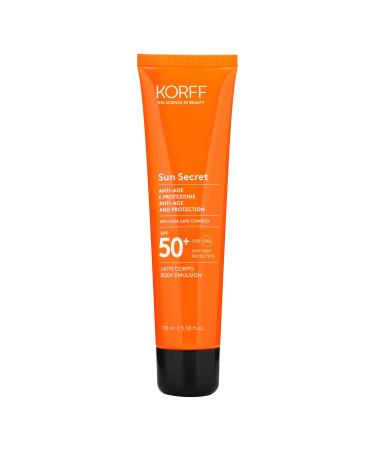 Korff Sun Secret Protective Body Sunscreen Lotion light silky and anti-aging texture very high protection water resistant SPF50 100 ml