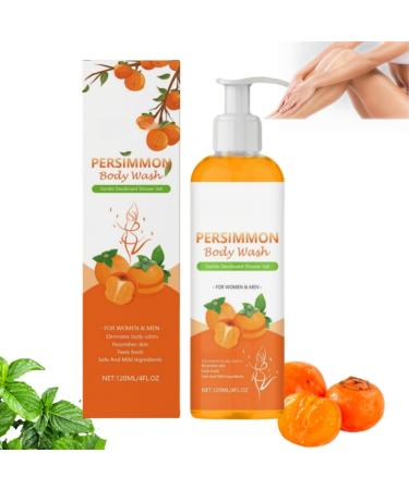 BRVLY Persimmon Body Wash for Body Odor Body and Face Wash for Old People Fragrance Moisturizing Cleansing Smooth Skin Deep Cleansing Moisturizing Shower Gel 1