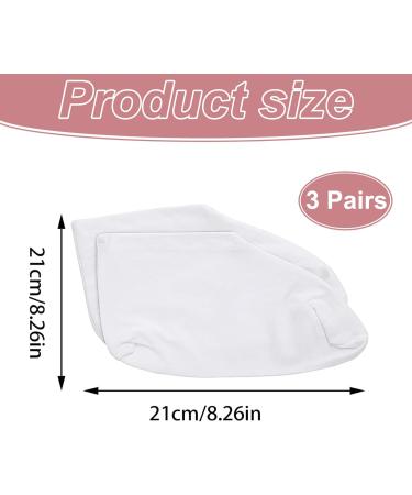 3 Pairs Breathable Moisturising Socks for Overnight Hydration - Soft Cotton Reusable Foot Care Socks for Dry Cracked Feet Relief - Buy Online on GoSupps.com