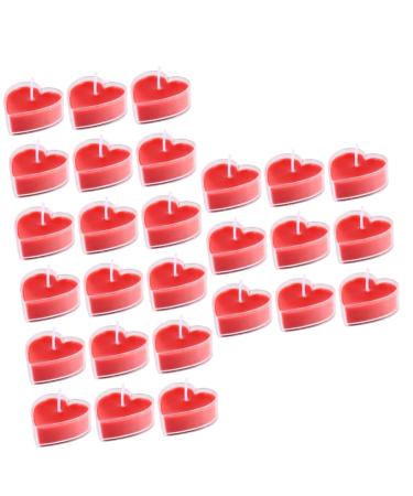 Valentines Candles 27 Pcs Heart Shaped Scented Candle Heart Shape Candle Wedding Heart Candles Candles Christmas Tea Wax Valentine Heart Candle Decor Boxed Red Tealight