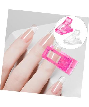 Mikinona 96 Pcs Nail Clip Acrylic Nail Tips Clips Manicure Diy Equipment Manicure Kits Chip Bag Finger Nail Extension Clips Nails Kits Nail Gel Manicure Tool Plastic Heavy Mold Clamp White 1 count (Pack of 1) White Pinkx8pcs - Buy Online on GoSupps.com