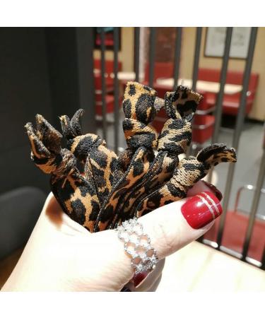 Zoylink 10 PCS Leopard Print Hair Ties - Elastic Ponytail Holders for Women | Durable & Stylish Hair Bands - Buy Online on GoSupps.com