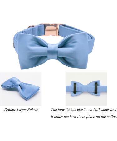 Lionet Paw's Comfortable Silk Dog Collar - Removable Fly Collar for Medium Dogs (34-55cm) - Blue - Buy Online on GoSupps.com