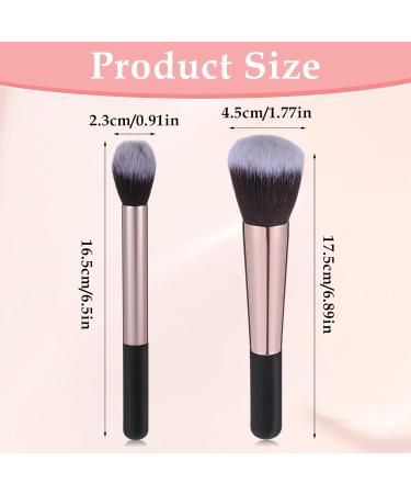 Shop Sibba 2 Pcs Makeup Brush Set - Foundation Powder Blush & Highlighter Brushes with Wooden Handles for Flawless Blending & Travel - International Shipping Available - Buy Online on GoSupps.com