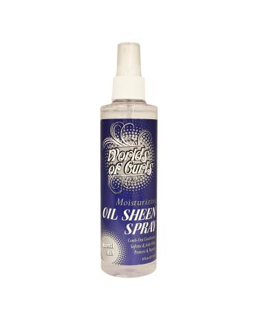 VALUE PACK OF 3 WORLDS OF CURLS COMB-OUT COND OIL SHEEN SPRAY NORMAL 8 OUNCE EA