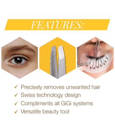 GiGi Slanted Tweezer - Ingrown Hair & Stubble Removal Tool - Buy Online on GoSupps.com