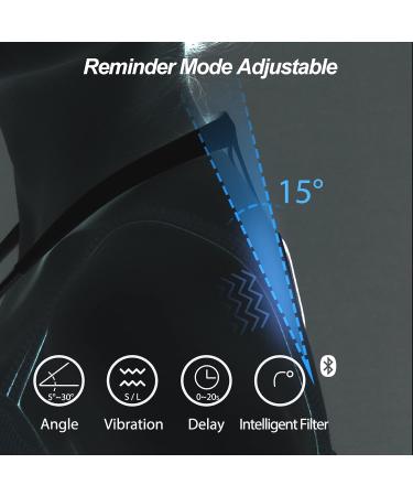P1 Smart Posture Trainer & Corrector - Strapless Real-Time App Control Boost Health & Temperament (Black) - International Shipping Available - Buy Online on GoSupps.com