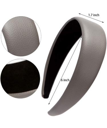 LONEEDY 4.3cm Leather Headband for Women - Padded Wide Hairband in Black | Stylish & Comfortable Accessory - Worldwide Shipping - Buy Online on GoSupps.com
