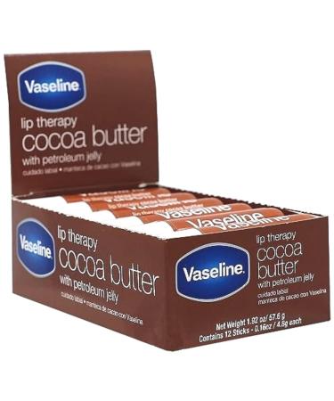 Buy Vaseline Lip Balm Cocoa - 12 Pack Box | Moisturizing & Nourishing | International Shipping Available - Buy Online on GoSupps.com