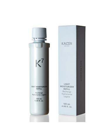 Kaizen Seven Light Moisturizer - Refill for men | Made in Japan | 120 ml Light Moisturizer Refill non greasy or sticky Niacinamide Sodium Hyaluronate Wasabi Leaf Olive Squalane