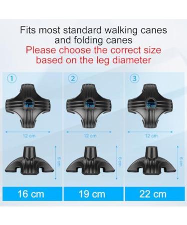 Sgnsvj Non-Slip Four-Base Cane Tip Self-Standing Four-Base 4- Replacement Foot for Cane Four-Legged Cane Foot Cover 2 PCS - Buy Online on GoSupps.com