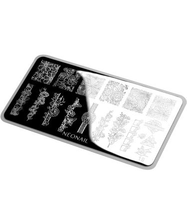 Neonail Stamping Plate 19 - Premium Stencil Plate for Nail Art & Design | Ideal for French Nails & Creative Nail Stamping - Buy Online on GoSupps.com