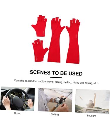 Beavorty 2 Pairs nail gloves manicure gloves fingerless gloves nail gel Summer Outdoor Gloves Manicure Dryer Gloves sun protection gloves Skin Protective Gloves Salon Supply Anti-UV Gloves 25X9X0.4CM - Buy Online on GoSupps.com