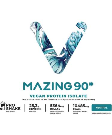 Vmazing90 Vegan Protein Isolate 1kg | Acker Beans & Fava Bean Protein Powder | Additive-Free Neutral Flavor | International Shipping - Buy Online on GoSupps.com