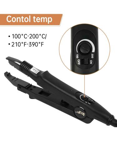 HAUSPROFI Professional Heat Tongs for Hair Extensions - Black Hair Iron for Effortless Styling - Buy Online on GoSupps.com