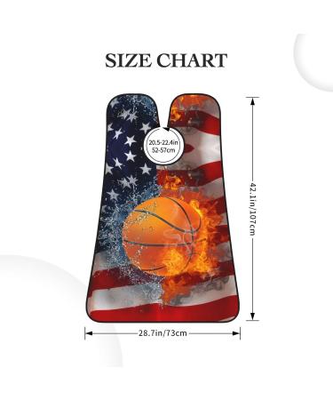 USA Flag Basketball Beard Bib | Non-Stick Hair Catcher & Grooming Cloth for Men | Perfect Gift for Sports Fans - Buy Online on GoSupps.com