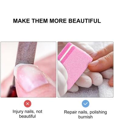 Beaupretty 100-Piece Nail File Set - EVA Sponge Nail Buffer & Nail Accessories for Perfect Nail Shape & Polish - Mini Pink - Buy Online on GoSupps.com