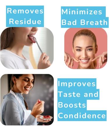 GreenMingle Tongue Scraper for Adults (2Pcs Oral Care Pack) Stainless Steel Tongue Cleaners Reduce Bad Breath 100% Metal Tough Scrapers Men and Women Hygiene Product - Buy Online on GoSupps.com