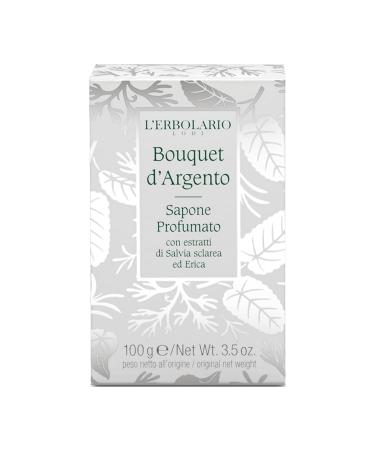LErbolario Perfumed Soap - Silver Bouquet 3.5 oz | Moisturizing Bar Soap with Heather & Sage | Citrus Aromatic - Cruelty-Free International Shipping - Buy Online on GoSupps.com